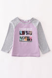 Purple music fan girl top