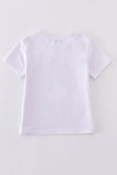 White music fan print mom&me top