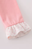 Pink turkey applique girl romper