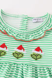 Green christmas grinch embroidery girl set
