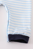 Navy nativity embroidery gingham boy bubble