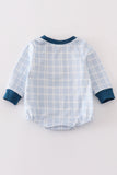 Blue thanksgiving turkey french knot boy bubble