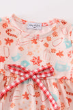 Red christmas candy cane zipper bubble
