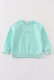 Blue god is good embroidery mom&me fleece sweatshirt