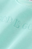 Blue god is good embroidery mom&me fleece sweatshirt