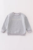 Grey god is good embroidery mom&me fleece sweatshirt