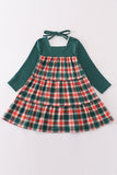 Forest merry christmas plaid mom&me dress
