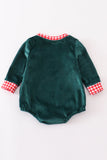 Forest gingerbread velvet embroidery boy bubble