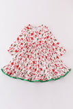 Christmas candy cane ruffle dress