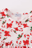 Christmas candy cane ruffle dress