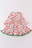 Christmas candy cane ruffle dress