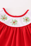 Red christmas holly bishop dress