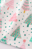 Green christmas tree ruffle dress