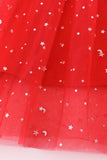 Red velvet tutu girl dress