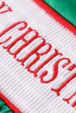 Green merry christmas embroidery girl pants set