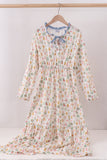 Nutcracker print tiered mom dress