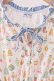 Nutcracker print tiered mom dress