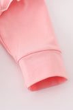 Pink believe embroidery ruffle bubble