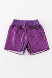 Purple sequin mardi gras mom&me skorts