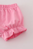 Pink Floral Ruffle Bloomer Set