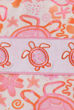 Pink Floral Ruffle Shorts Set
