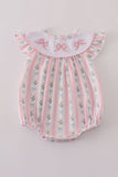 Pink Bow Embroidered Bow Bubble