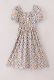 Witch pumpkin print mom dress