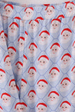 Blue santa claus bamboo dad pajamas set