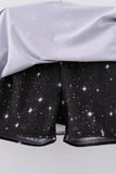 Black glitter skort set