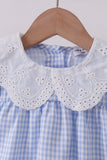 Blue Gingham Lace Bubble