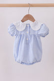 Blue Gingham Lace Bubble