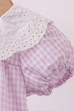 Purple Gingham Lace Bubble