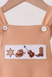 Brown Western Embroidered Bubble