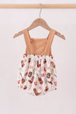 Brown Western Embroidered Bubble