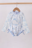 Blue Whale Applique  Rashguard