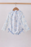 Blue Whale Applique  Rashguard