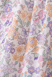Purple Floral Smocked Bloomer Set