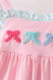 Pink Bow French Knot Bow Dress