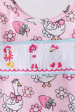 Pink Goose Smocked Bloomer Set