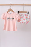 Happy Place Embroidered Bloomer Set