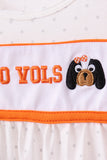 Tennessee go vols embroidery ruffle shorts set