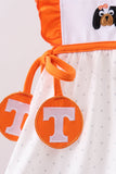 Tennessee go vols embroidery ruffle shorts set