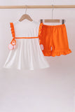 Tennessee go vols embroidery ruffle shorts set