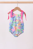 Tropical floral print swimsuit