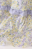 Golden meadow floral smocked tiered dress (length 41.33inch)