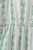 Green floral stripe dress (length 41.33in)