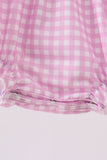 Pink floral bow smocked ruffle bubble