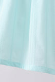 Blue starfish smocked jacquard ruffle bloomer set