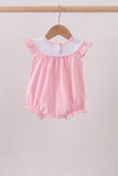 Pink carousel embroidery ruffle bubble