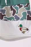 Camouflage duck embroidery swim trunks